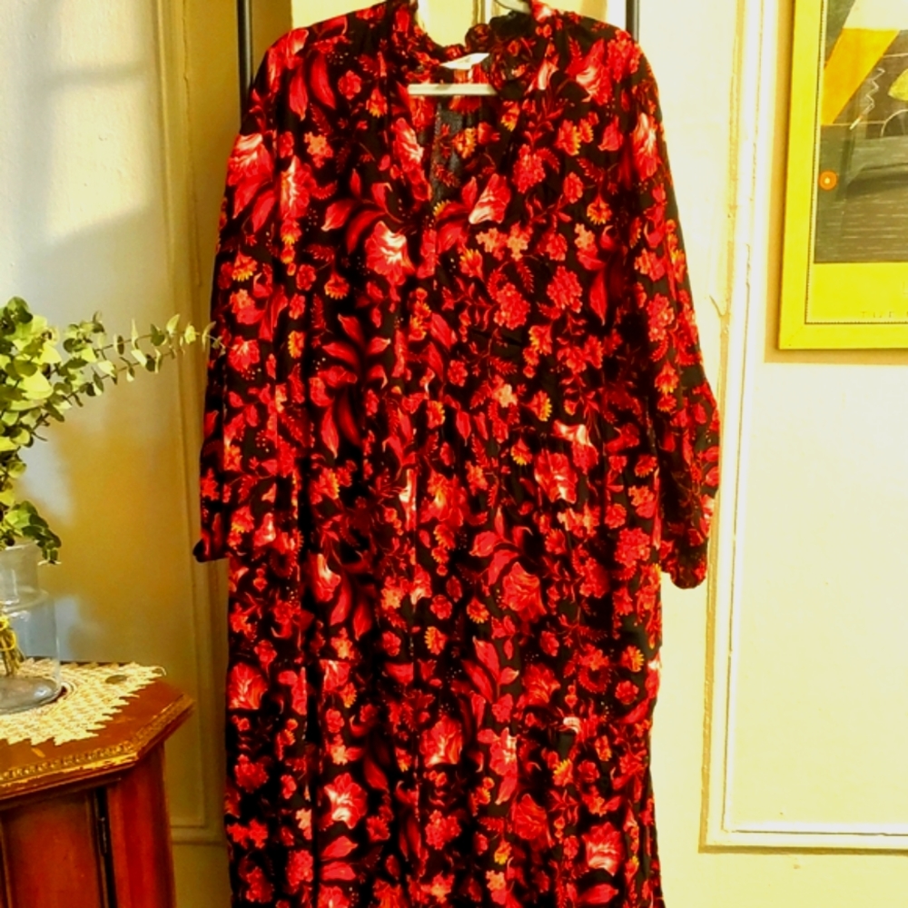 Red Floral Midi/Maxi Dress